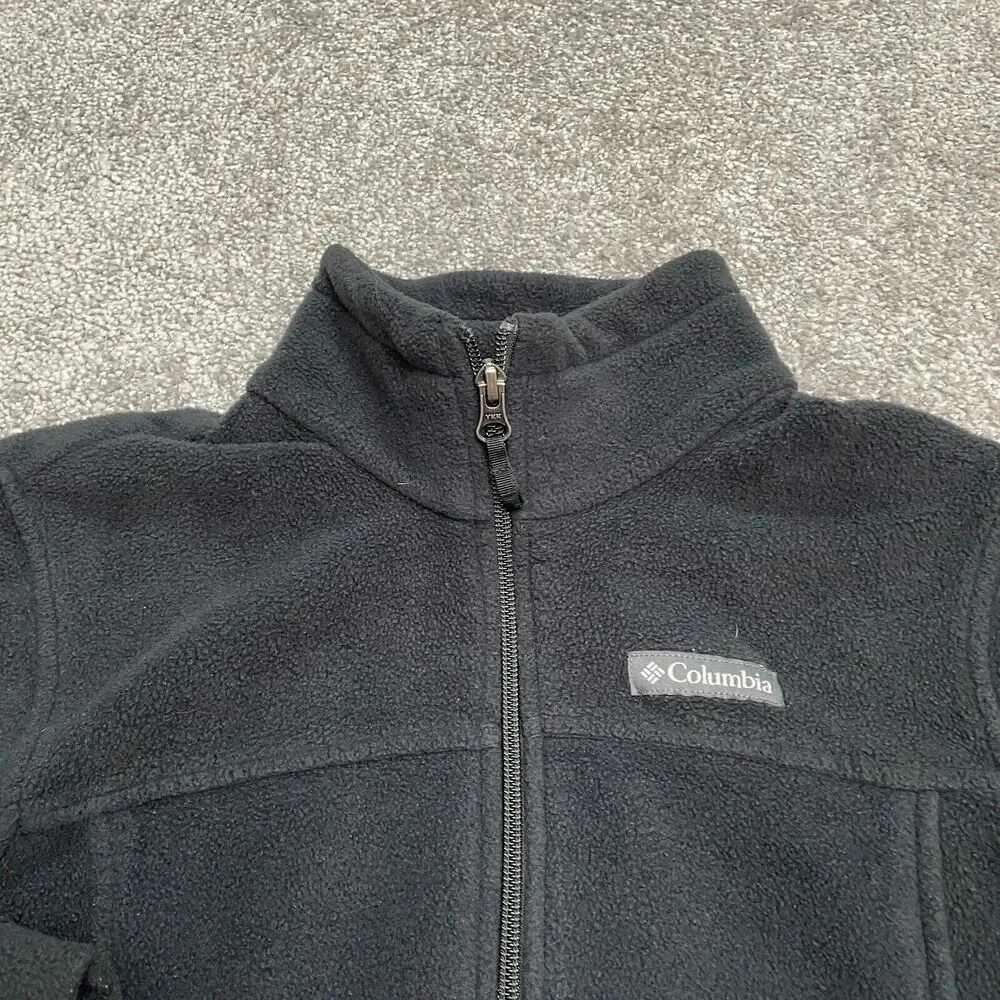 Columbia Steens Mountain Fleece Jacket Boys Youth Large Black Full Zip Outdoor - Picture 3 of 10
